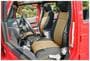 Rugged Ridge Black, Tan Bucket, Low Back Seat Cover
