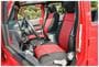 Rugged Ridge Black, Red Bucket, Low Back Seat Cover