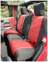Rugged Ridge Black, Red Bucket, High Back Seat Cover