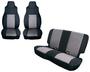 Rugged Ridge Black, Gray Solid Fold-Up Bench Seat Cover Kit
