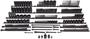 Sunex 222 Piece Mixed Dr Master Impact Socket Set