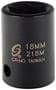 Sunex 18mm Socket 1/2 Inch Drive 6 Point
