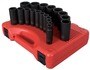 Sunex 19 Piece 1/2 Inch Drive SAE Socket Set
