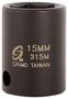 Sunex 15mm Socket 3/8 Inch Drive 6 Point