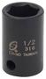 Sunex 1/2 Inch Socket 3/8 Inch Drive 6 Point